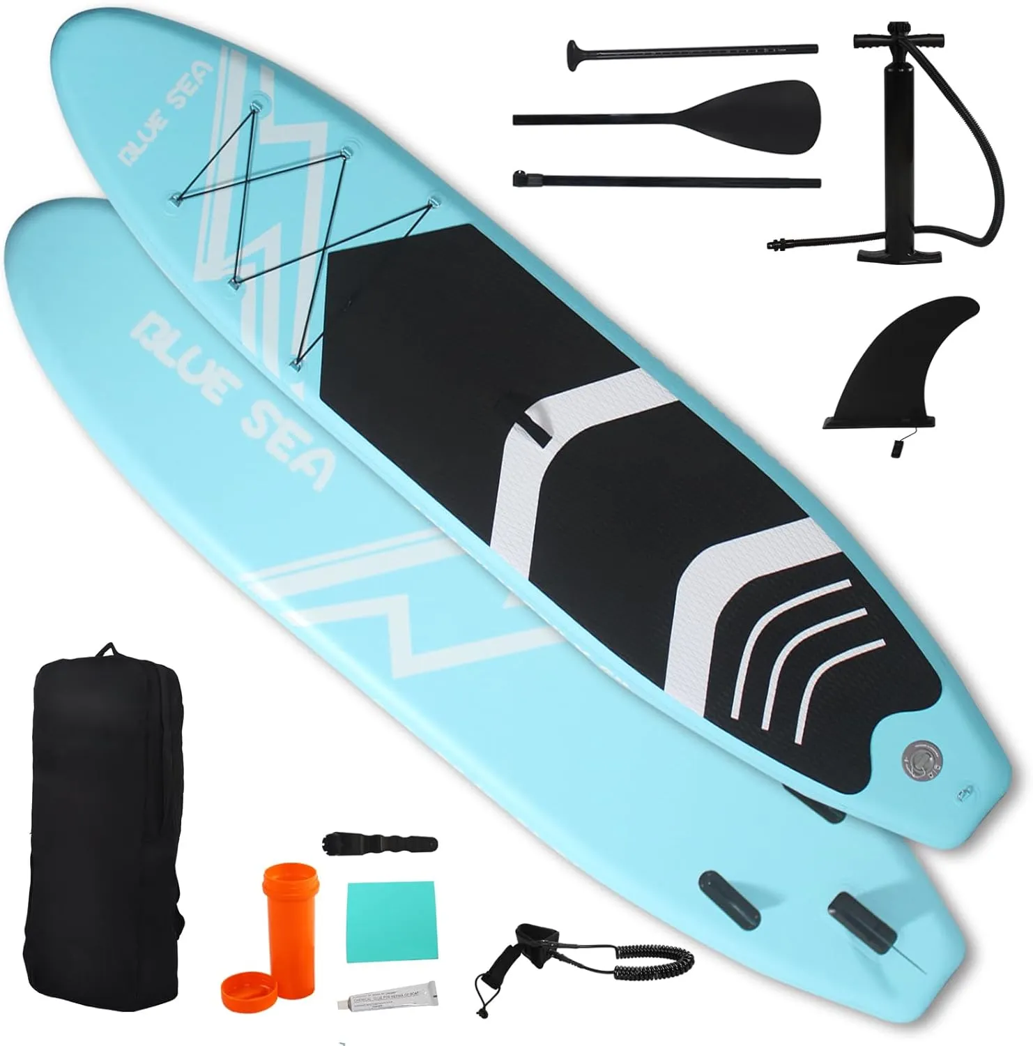 10' 11' Inflatable Stand up Paddle Board, Extra Wide SUP, with Premium Accessories, Hand Pump, Backpack, Unisex Adult, for Yoga Fishing Paddling