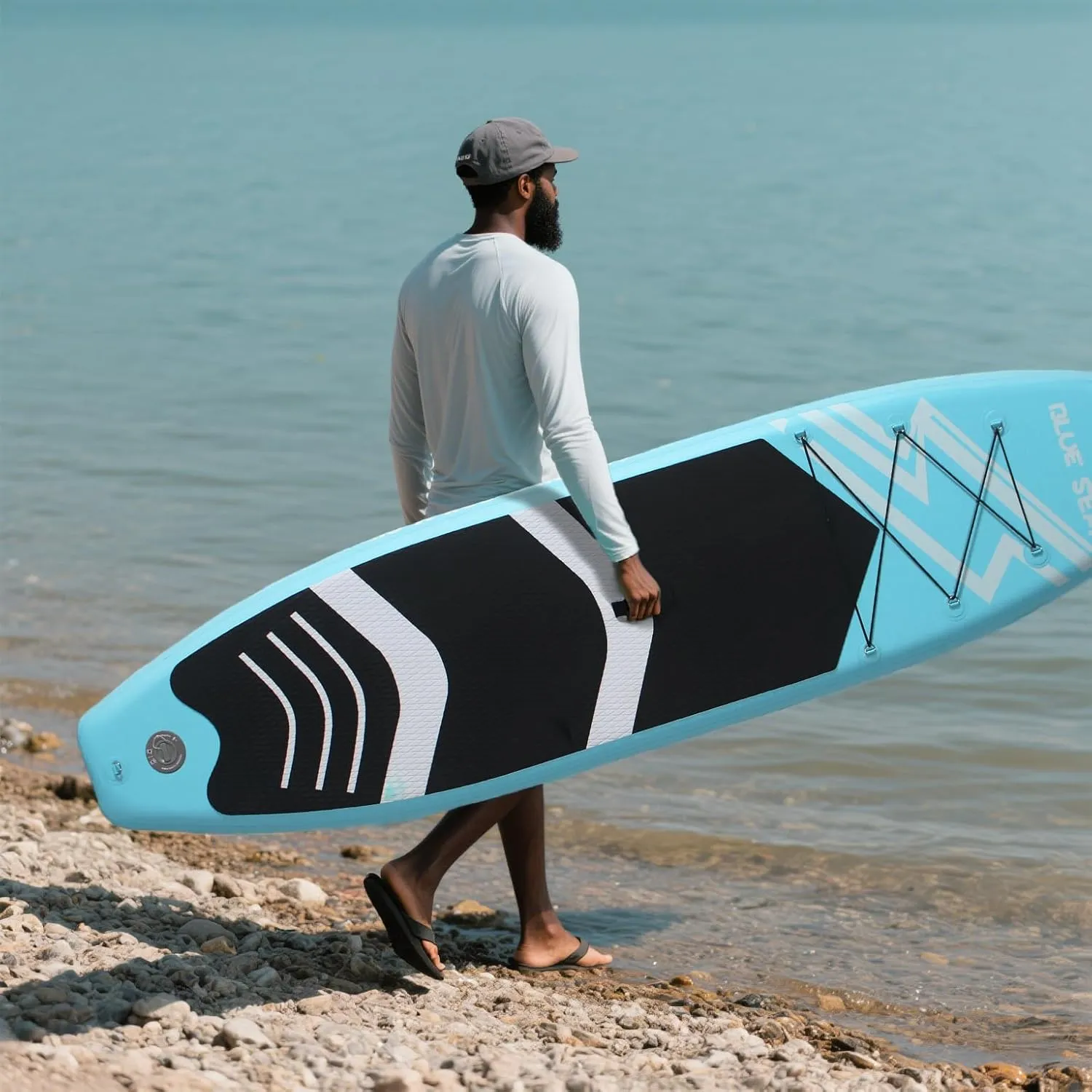 10' 11' Inflatable Stand up Paddle Board, Extra Wide SUP, with Premium Accessories, Hand Pump, Backpack, Unisex Adult, for Yoga Fishing Paddling