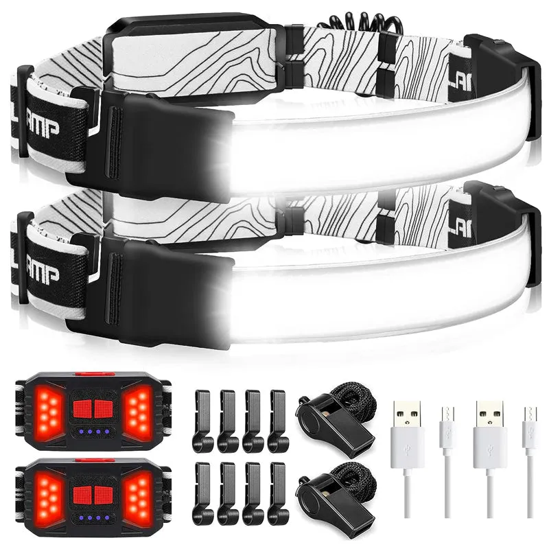 1000 Lumens 230° Wide Beam Hard Hat Headlamp Flashlight
