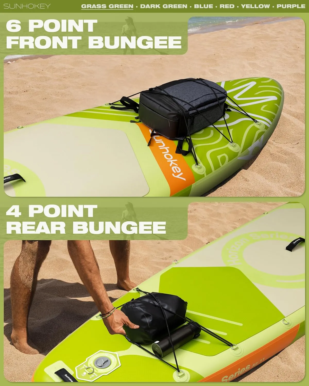 11'34'' Extra Wide Inflatable Paddle Board with Seam Welded Technology, Stand Up Paddle Board, 420lb Capacity for Adults, Sup Board for All-Level with 2-Blade Paddle/Dual-Action Pump/Leash