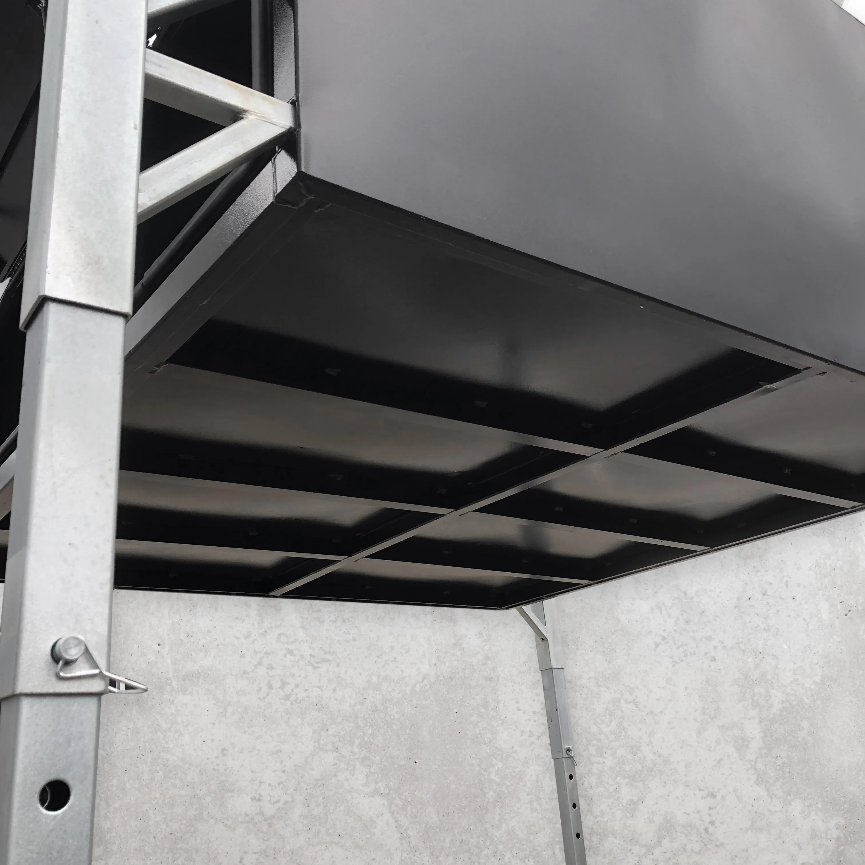 2400mm Aluminium Canopy - Black