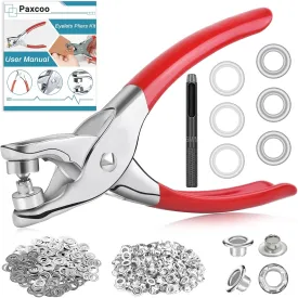 803Pcs Grommet Tool Kit 6mm 1/4 Inch(Inside Hole Size) Eyelet Kit with 400Pcs Eyelets Grommets, 400Pcs Washers and Grommet Eyelet Pliers for Leather/Belt/Shoes/Crafts