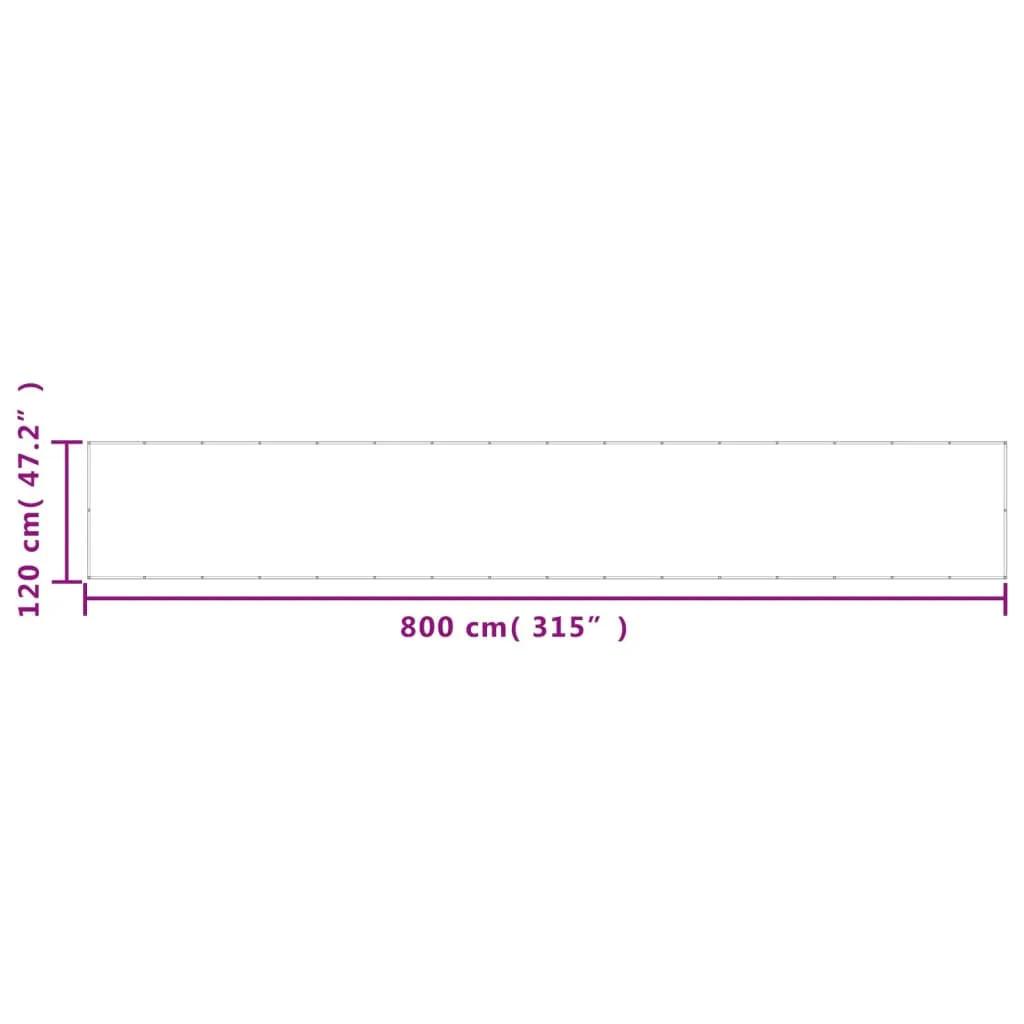 Balcony Screen Blue 120x800 cm 100% Polyester Oxford