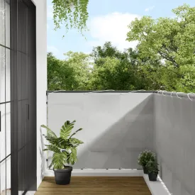 Balcony Screen Light Grey 120x400 cm 100% Polyester Oxford