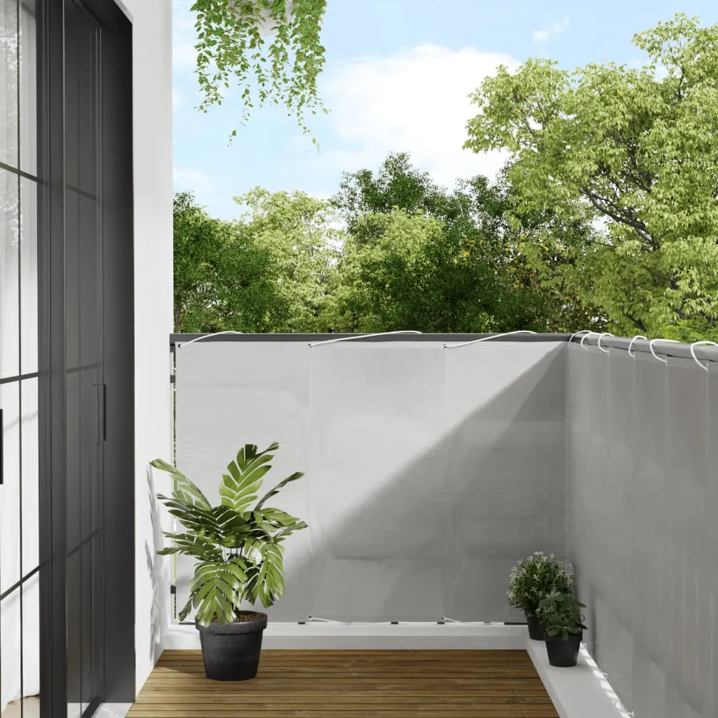 Balcony Screen Light Grey 120x400 cm 100% Polyester Oxford