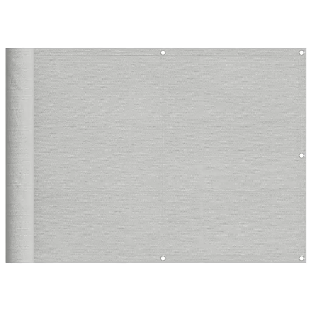 Balcony Screen Light Grey 75x600 cm 100% Polyester Oxford