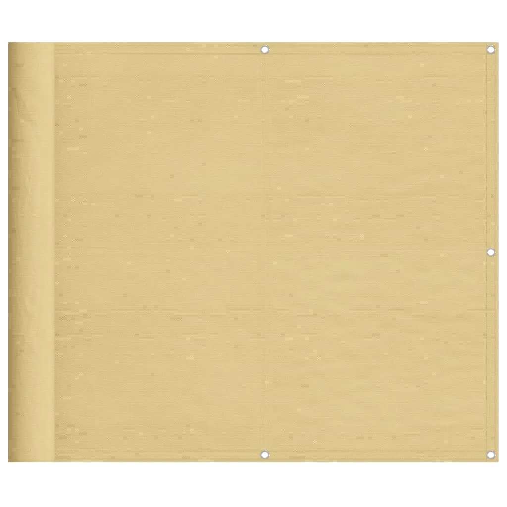 Balcony Screen Sand 90x500 cm 100% Polyester Oxford