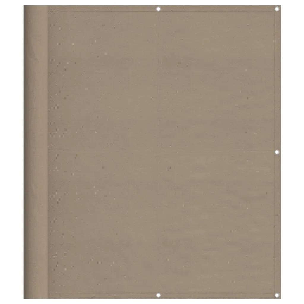 Balcony Screen Taupe 120x800 cm 100% Polyester Oxford