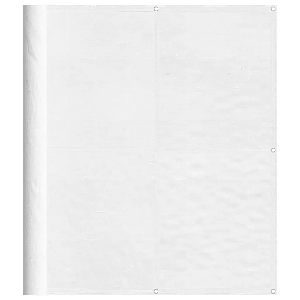 Balcony Screen White 120x800 cm 100% Polyester Oxford