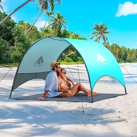 Beach Tent - Beach Shade Canopy Compact Fold (16.9x3.9), Own Patent, 360 Ventilation, Large Side Storage Pocket, UV Protection Portable Sun Shelter for Beach (Green, 90.5 * 59 * 53)