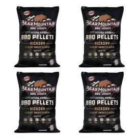 Bear Mountain BBQ All-Natural Hardwood Hickory Smoker Pellets, 40 Lb (4 Pack)