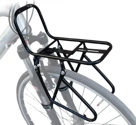 Bicycle Front Carrier Rack, 15KG Capacity Mountain Bike Pannier Rack for Cargo Luggage, Black