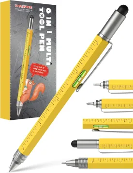 Birthday Gifts for Men Multitool Pen: Fathers Day Mens Gifts for Dad Him Husband Cool Gadgets EDC Tools for Men, Father's Day Gift from Daughter Wife Son, Woodworker Carpenter Construction Tool Gift