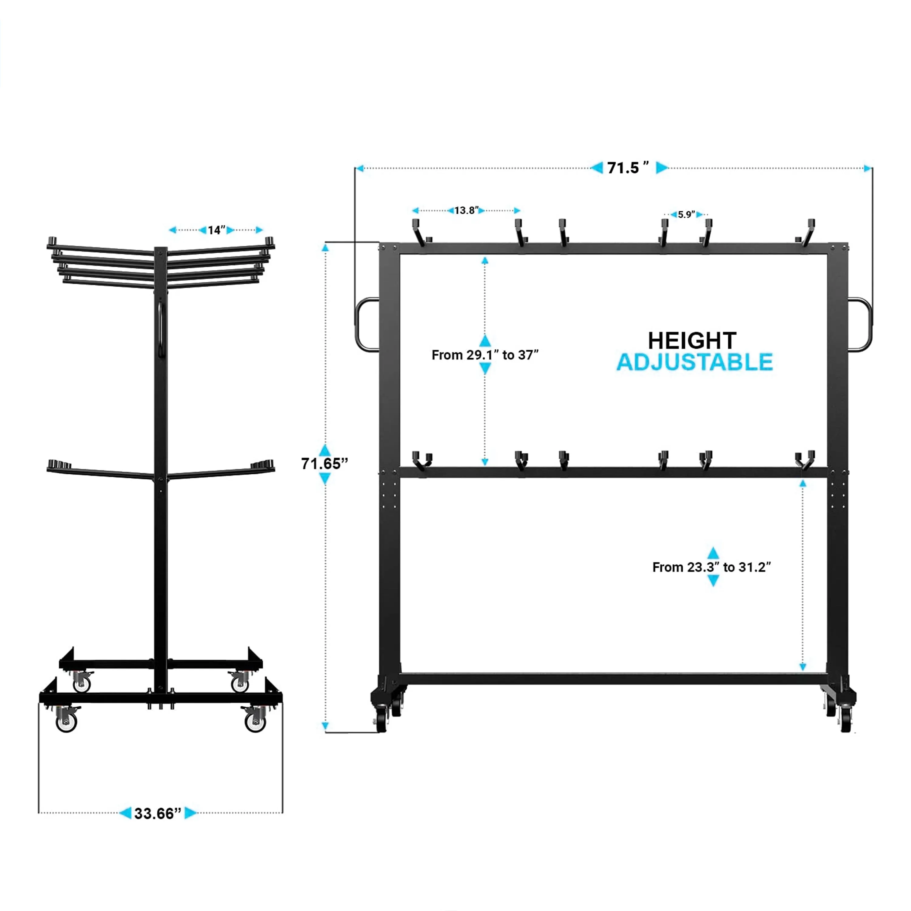 Black Large Chair/Table Dolly QIN-SHD245425-GG