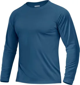 Boladeci Men's UPF 50  Sun Protection UV SPF Shirts Long Sleeve Lightweight Quick Dry Swim T-Shirts Rash Guard