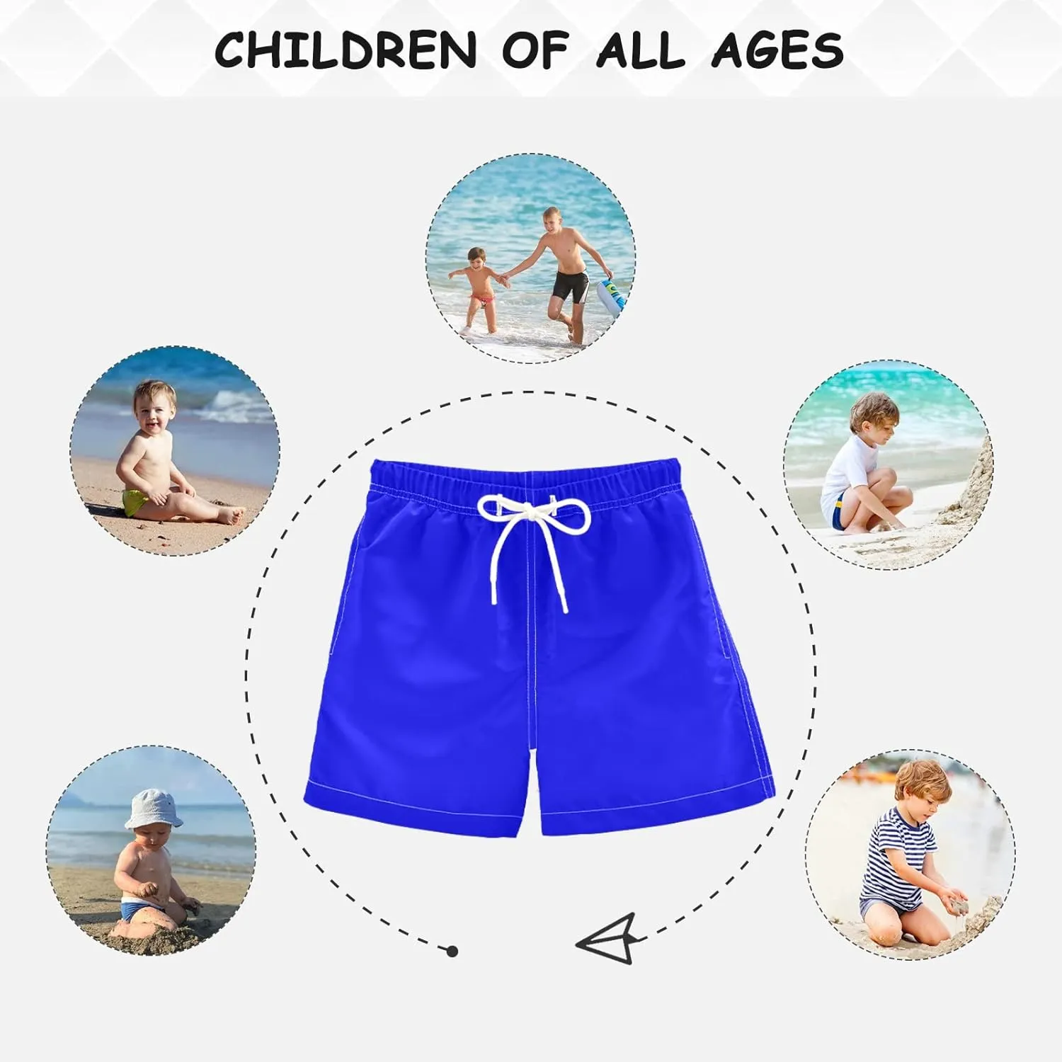 Boys Swim Trunks Summer Drawstring Toddler Swim Board Shorts Quick Dry Little Boys Bathing Suit Beach Hawaii Vacation 2T-16