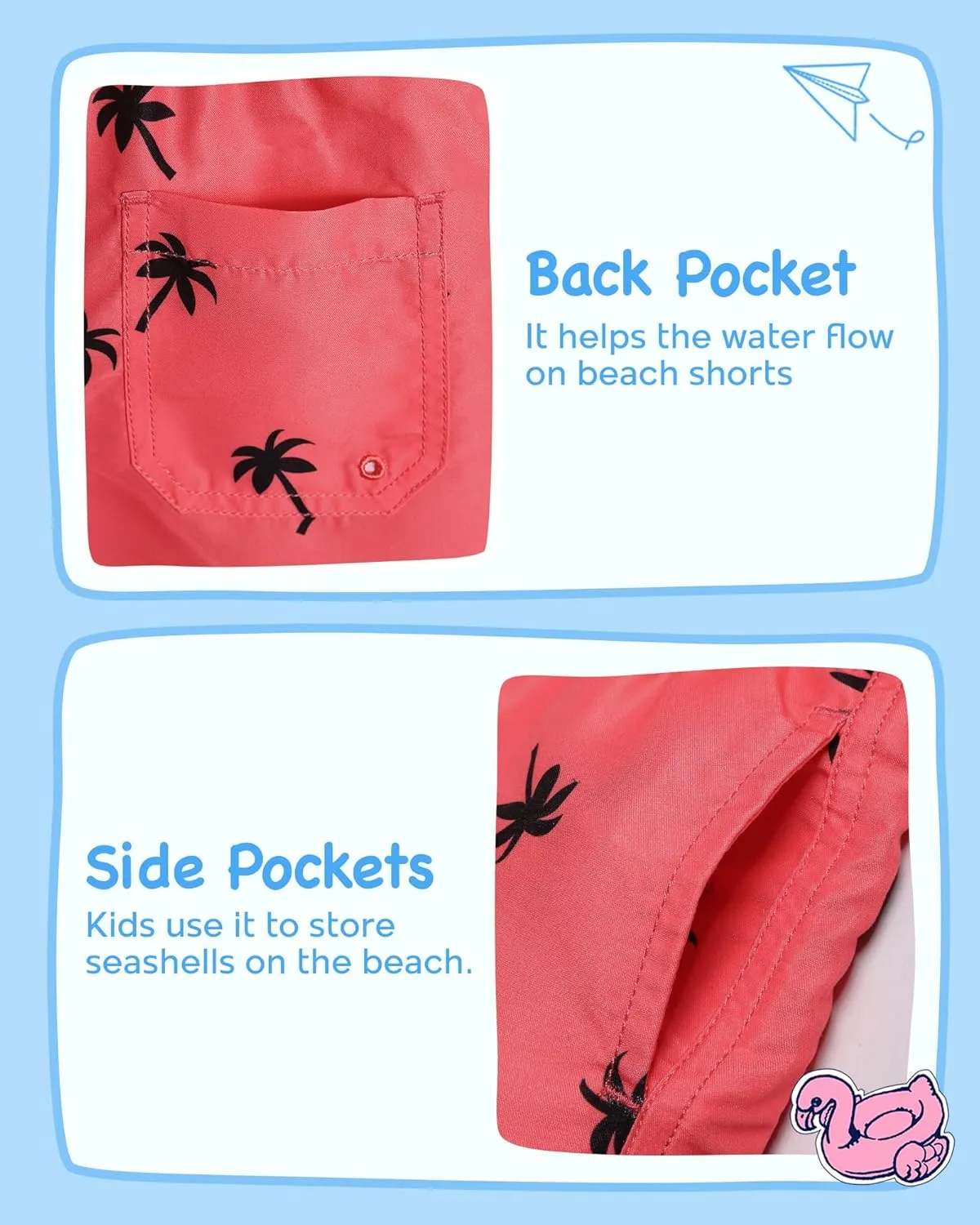 Boys Swim Trunks Toddler Swim Shorts with Mesh Lining Quick Dry Board Shorts Kids Bathing Suits Swimwear for 2-16T