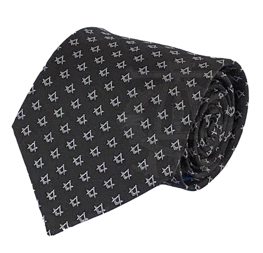 Classic Square and Compasses Masonic Necktie
