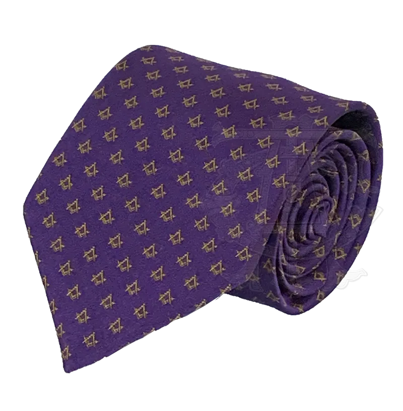 Classic Square and Compasses Masonic Necktie