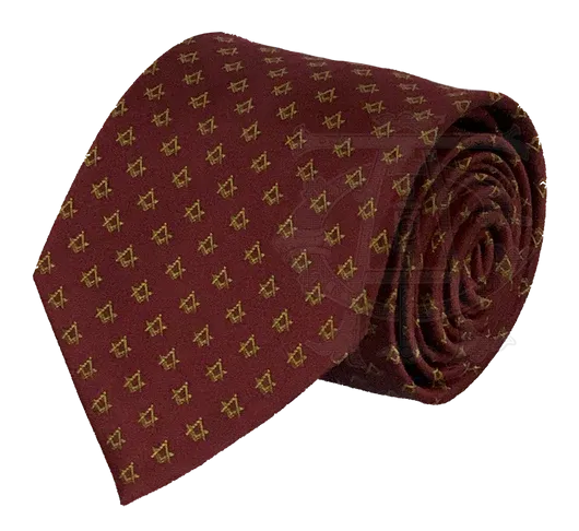 Classic Square and Compasses Masonic Necktie