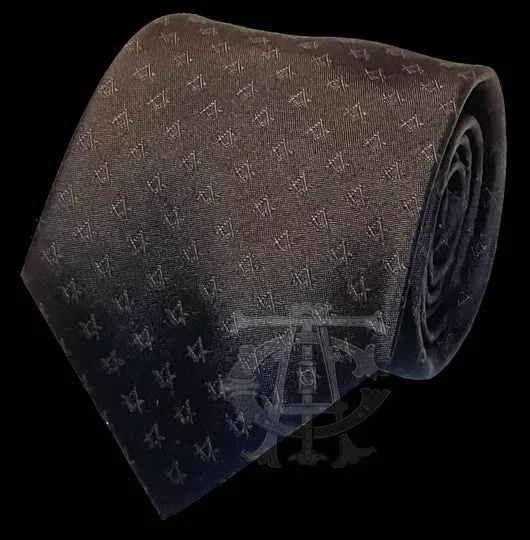 Classic Square and Compasses Masonic Necktie