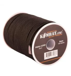 Cord: 'Para' Cord. Generic. Full 100mtr Roll. New. Black.