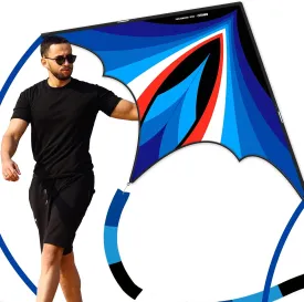 Delta Voyager Kite - Easy to Fly Kites for Beginner, for Kids & Adults, Perfect for Outdoor Fun, Beach Games & Backyard Flying and Family Activities, with Kite String Spool(Blue)