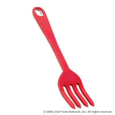 Elizabeth Karmel&#39;s Grill Friends Silicone-Coated Blending Fork, Red