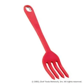 Elizabeth Karmel&#39;s Grill Friends Silicone-Coated Blending Fork, Red