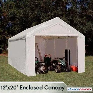 Enclosed Tarp Canopy 12' x 20'