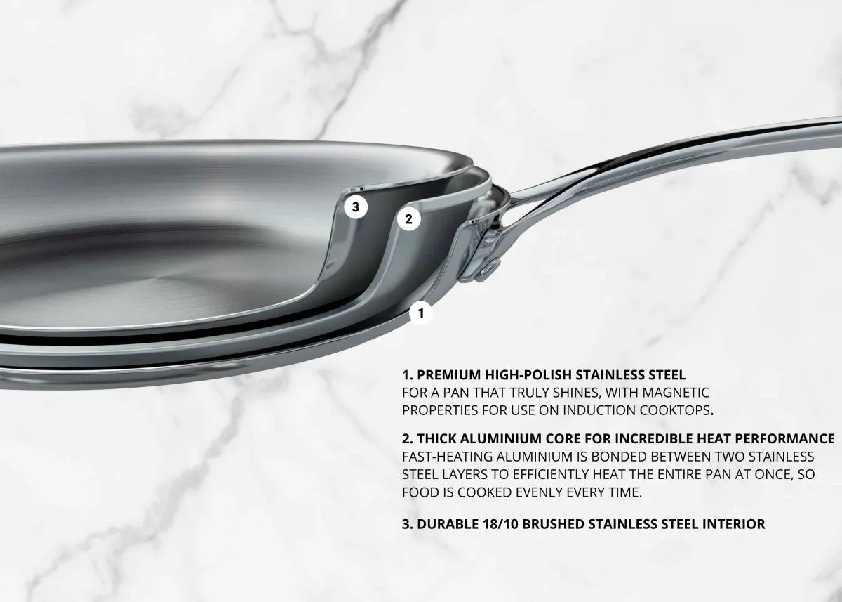 Essteele Per Sempre Stainless Steel Skillet 26cm