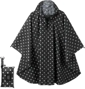 Fashion Hooded Rain Poncho Waterproof Raincoat Jacket with pocket for Women/Men/Adult