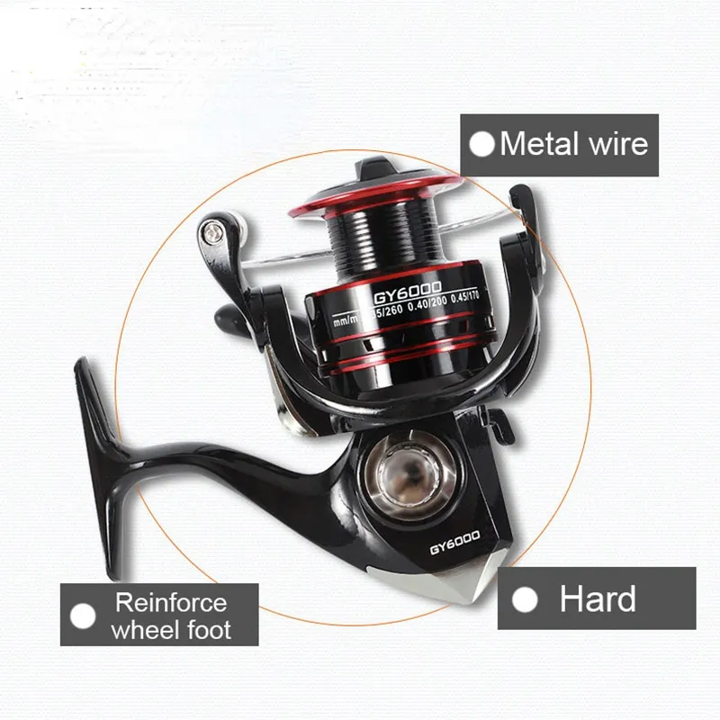 Fishing Reel Spinning 12KG Max Drag 7000 Series 5.2:1 High Speed Metal Spool Spinning WheelforSea FishingCarp