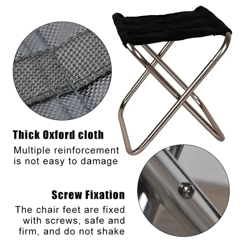 Foldable Aluminium & Oxford Camping Stool