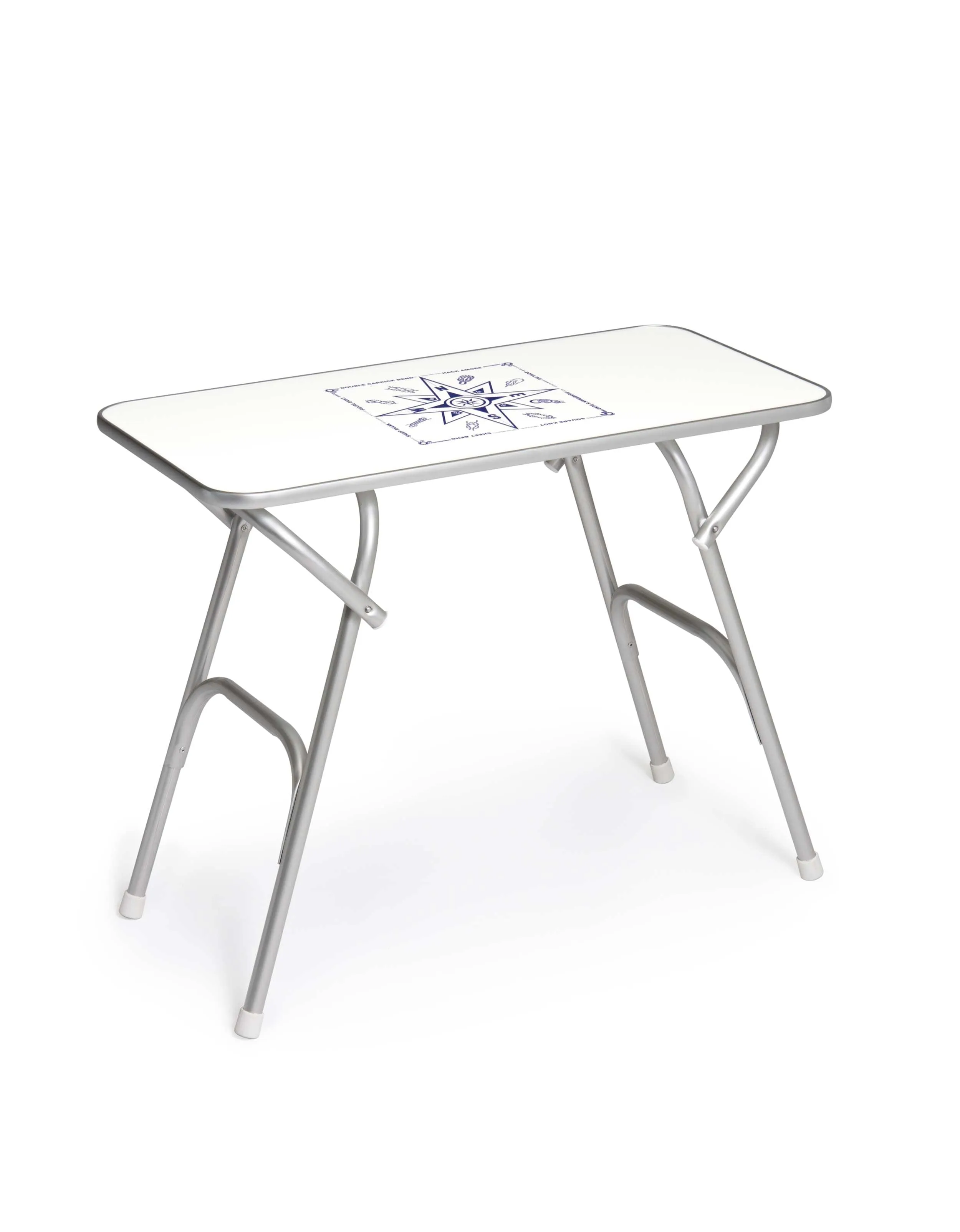 Folding Aluminum and Melamine Top Boat Table 44 x 88 x 70 cm-M200H