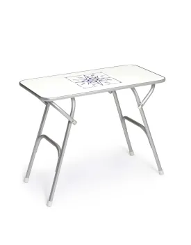 Folding Aluminum and Melamine Top Boat Table 44 x 88 x 70 cm-M200H
