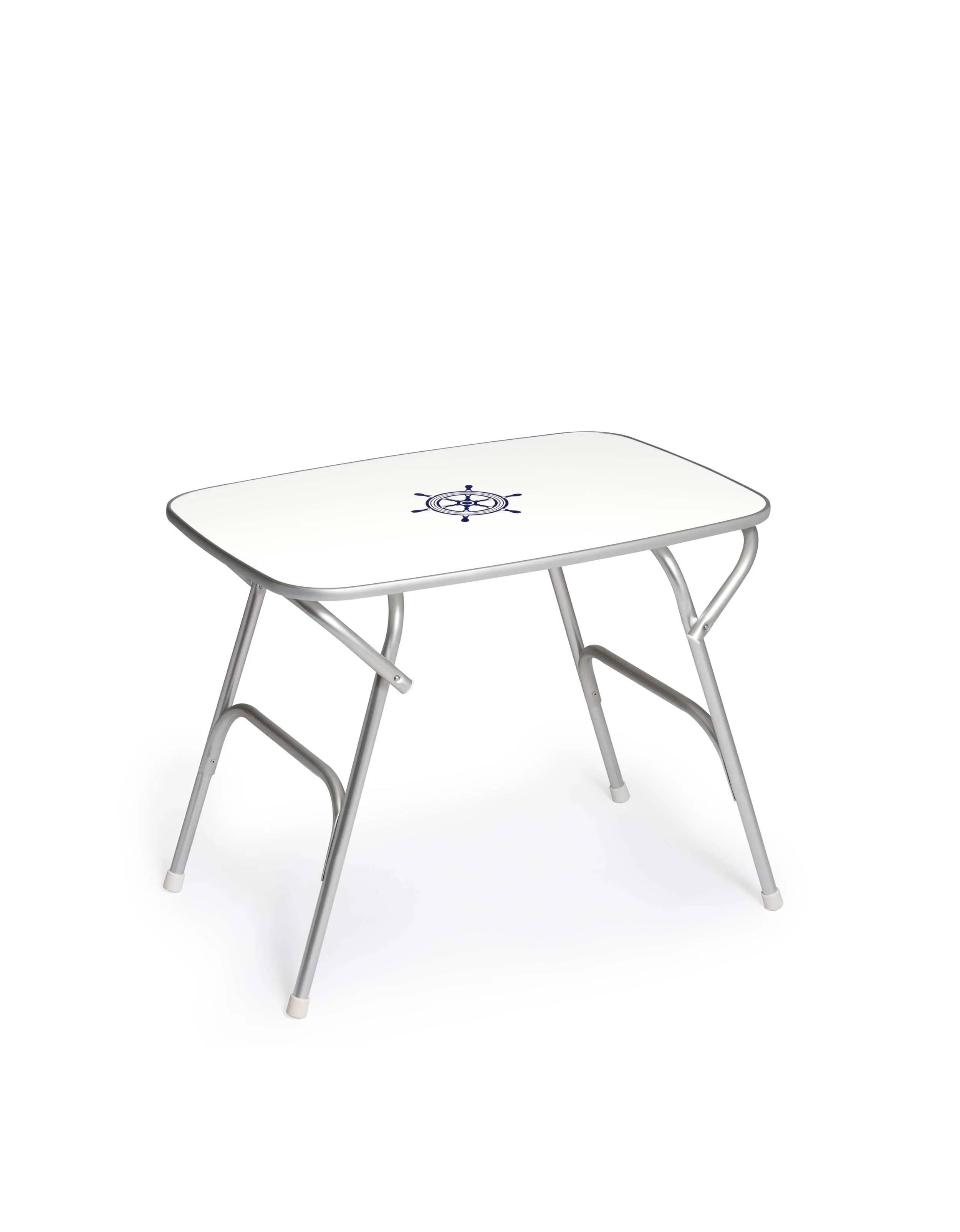 Folding Aluminum and Melamine Top Boat Table MARATHON 60 x 88 x 70 cm-M450H