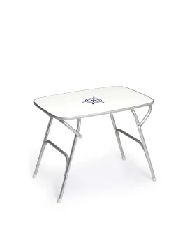 Folding Aluminum and Melamine Top Boat Table MARATHON 60 x 88 x 70 cm-M450H