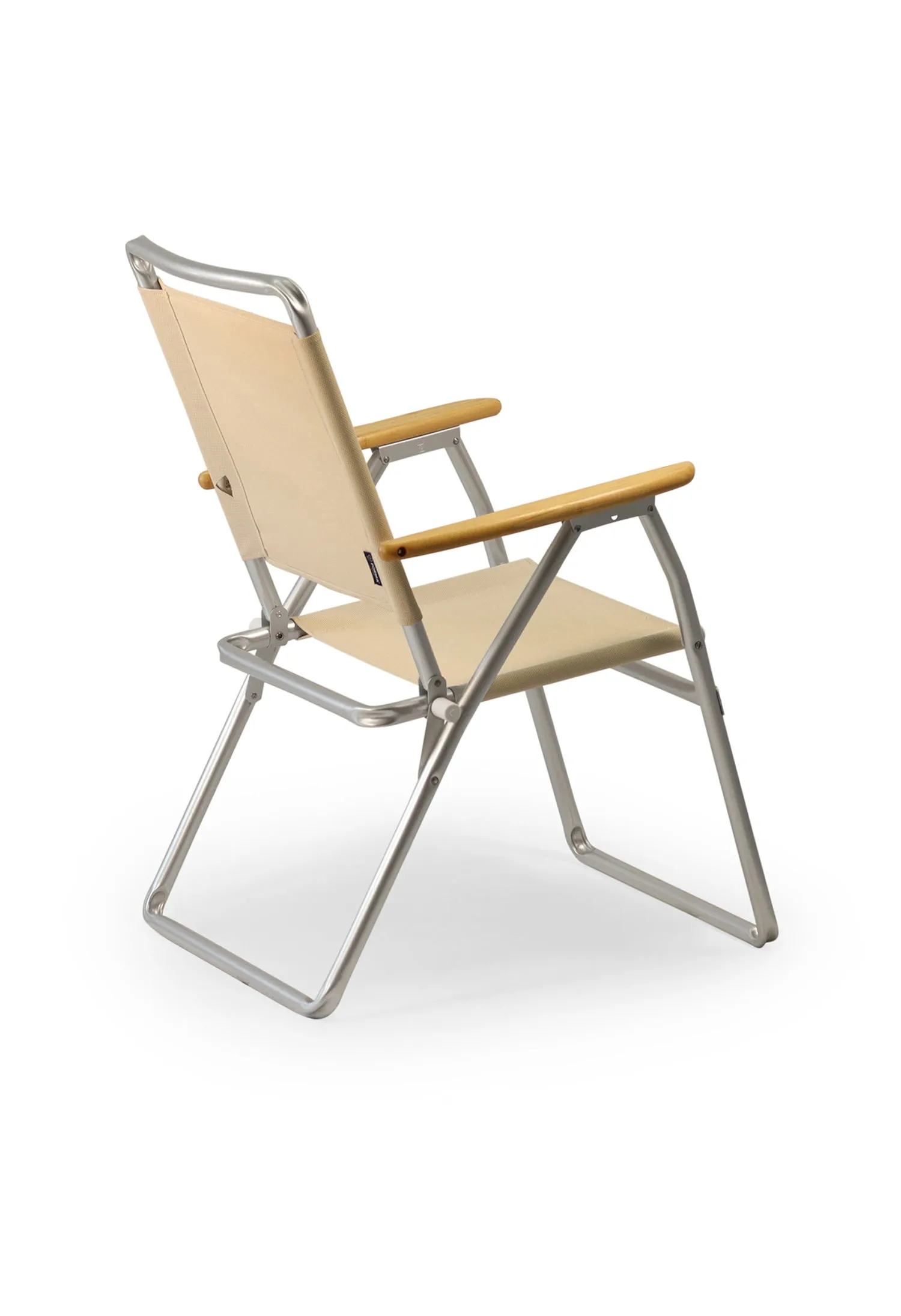 Folding Aluminum Boat Chair Teak Armrests Set of 2-PA160V Folding Aluminum and Melamine Boat Table- B160V350X