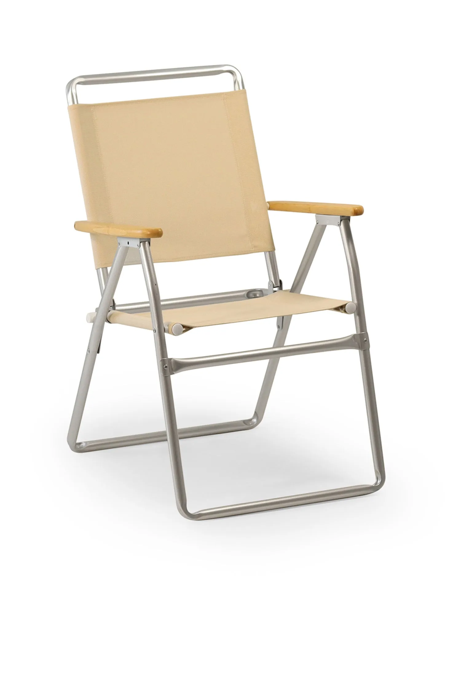 Folding Aluminum Boat Chair Teak Armrests Set of 2-PA160V Folding Aluminum and Melamine Boat Table- B160V350X