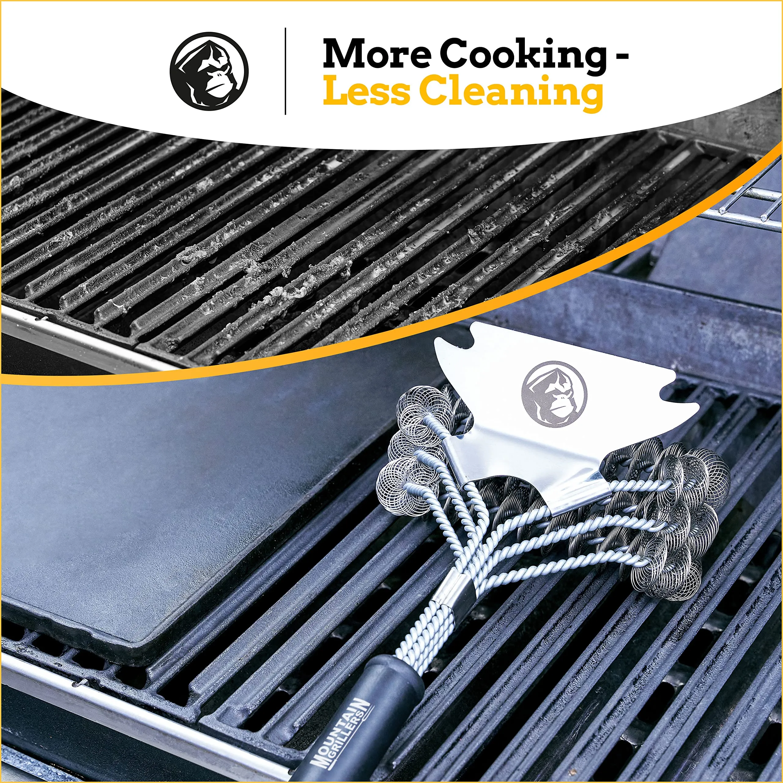 Grill Brush Bristle Free For Barbecue Bbq Cleaning Brushes To Prevent Flare Ups