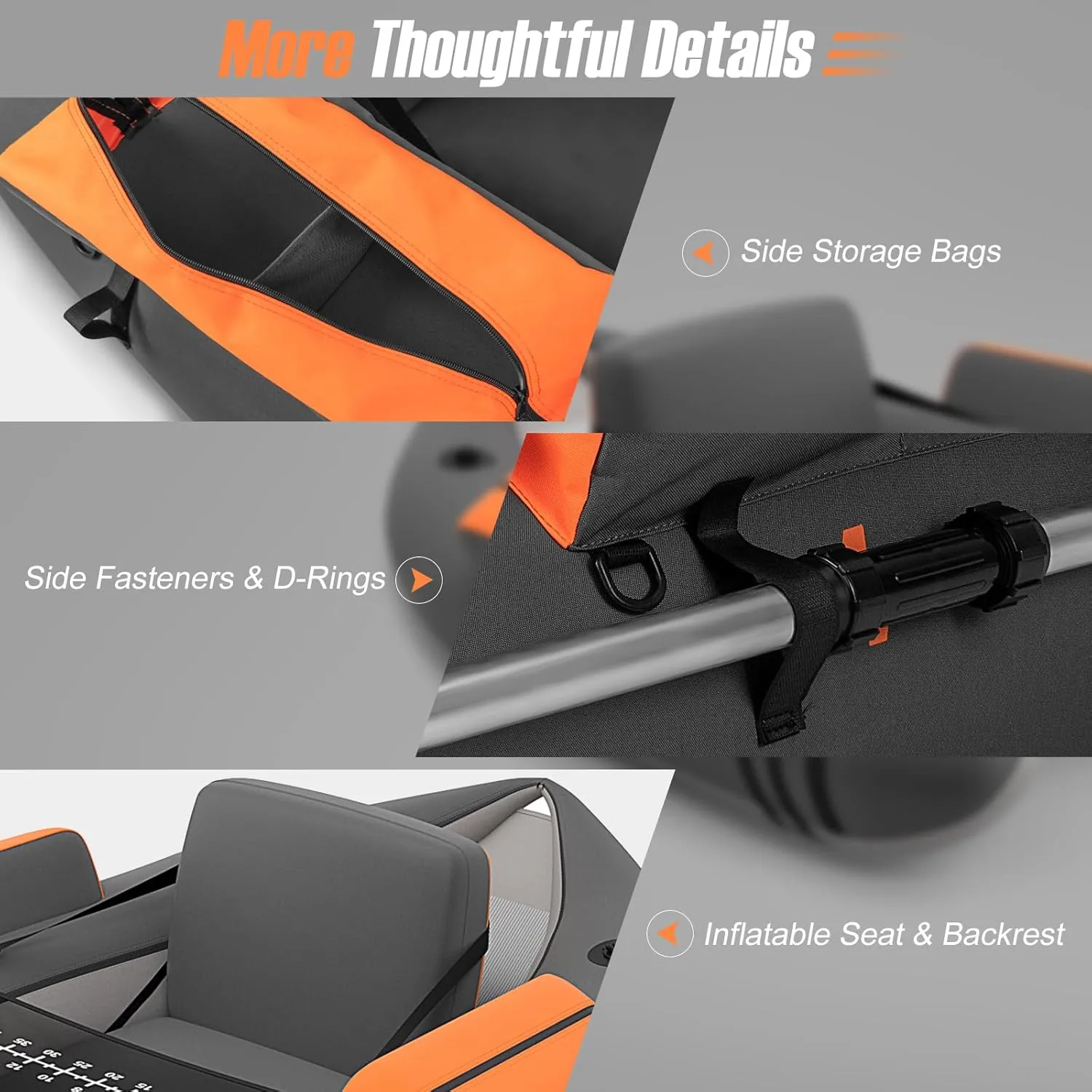 GYMAX Fishing Float Tube, 350lbs Inflatable Fishing Boat with Paddle, Pump, Flippers, Fish Hook Stators, Fish Ruler, Storage Pockets, Portable Backpack Belly Boat for Adults Fishing