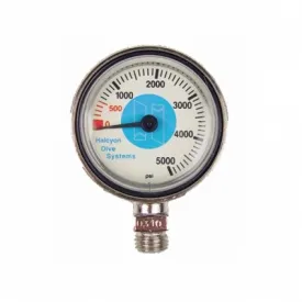 Halcyon Submersible pressure gauge for Stage, 0-5000 psi, No Hose