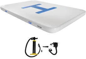 Happybuy Inflatable Dock Platform, 2- to 8-Person Inflatable Floating Dock, Floating Platform with Electric Air Pump & Hand Pump for Pool Beach Ocean Lake Float for Adults