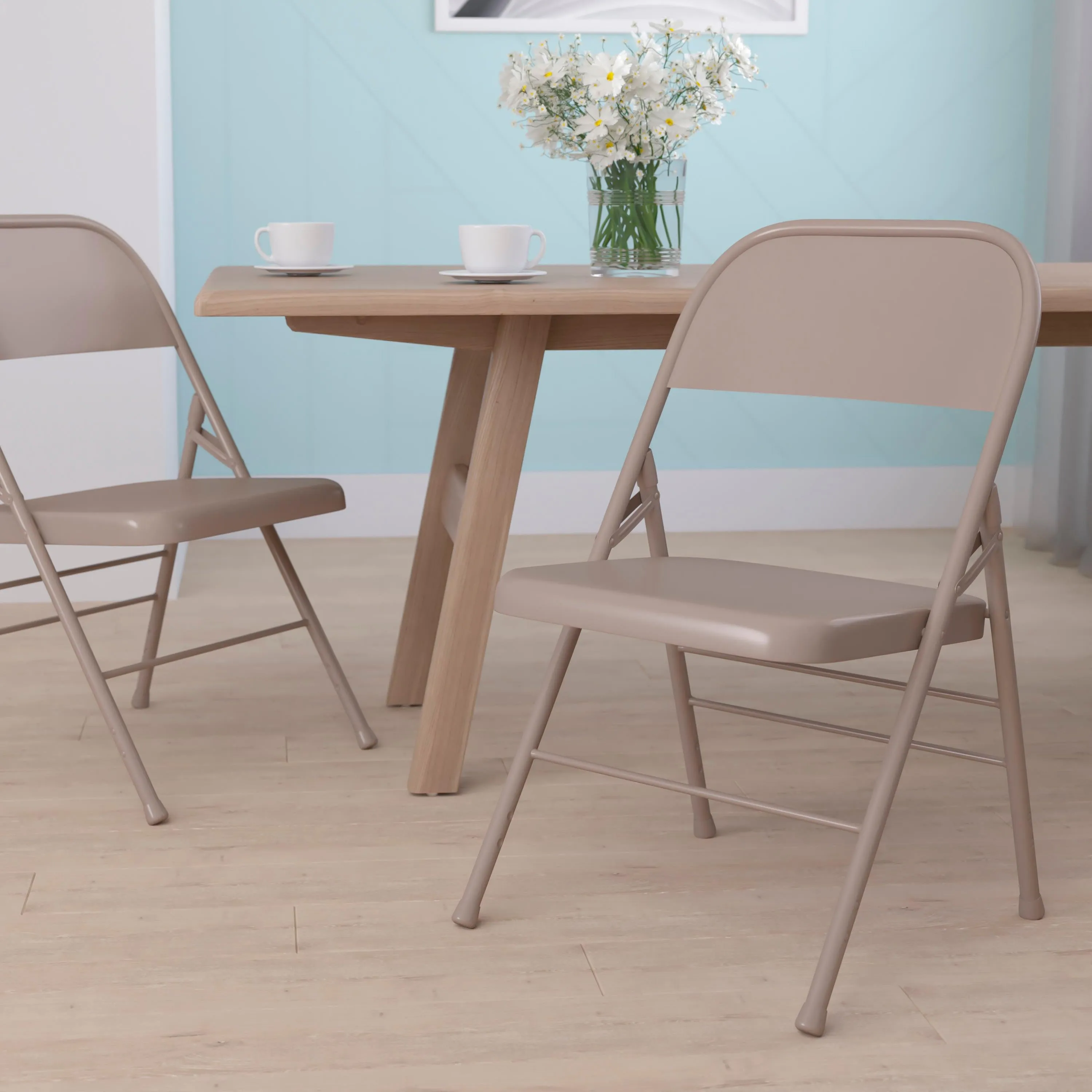 HERCULES Series Triple Braced & Double Hinged Metal Folding Chair