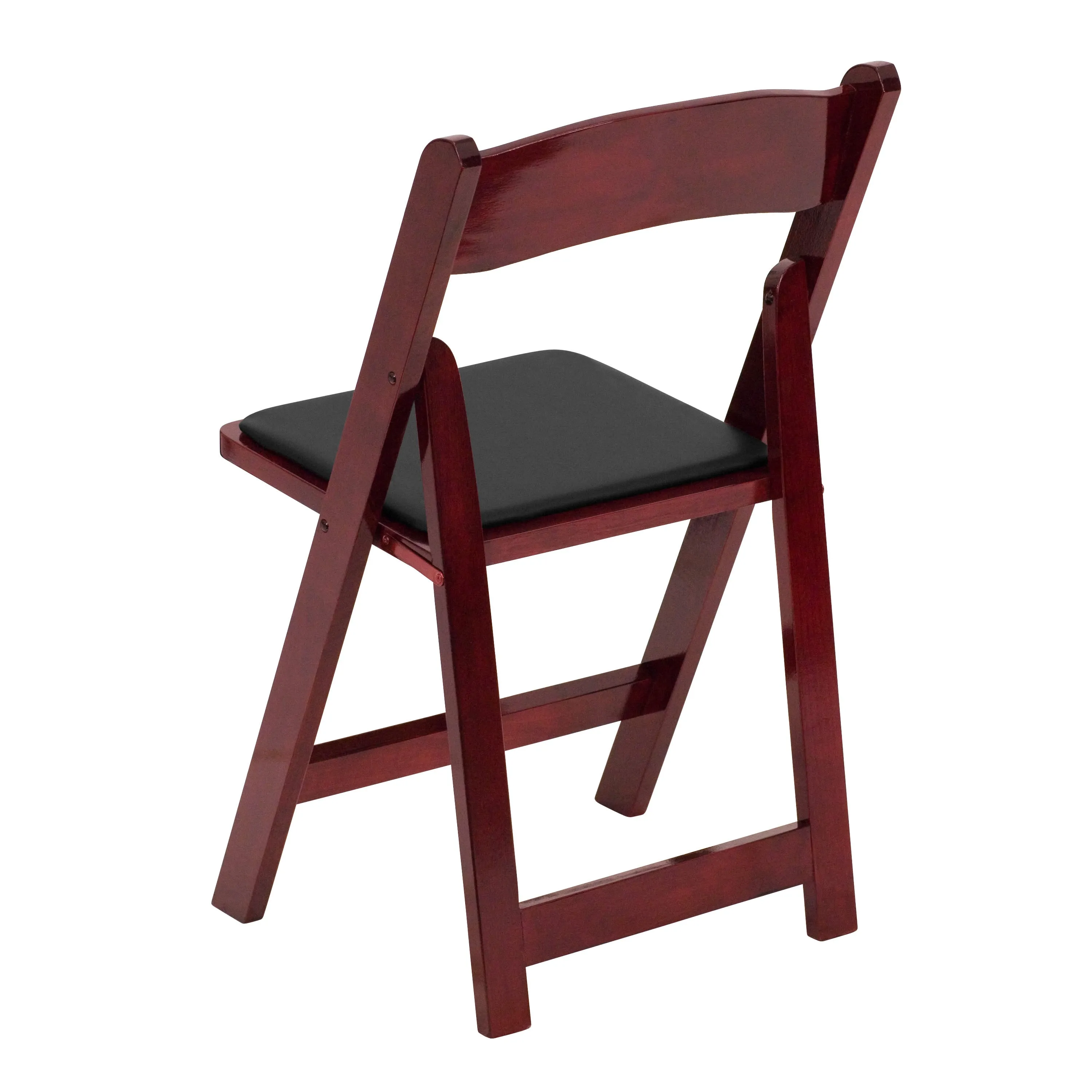 HERCULES Series Wood Folding Chair with Vinyl Padded Seat