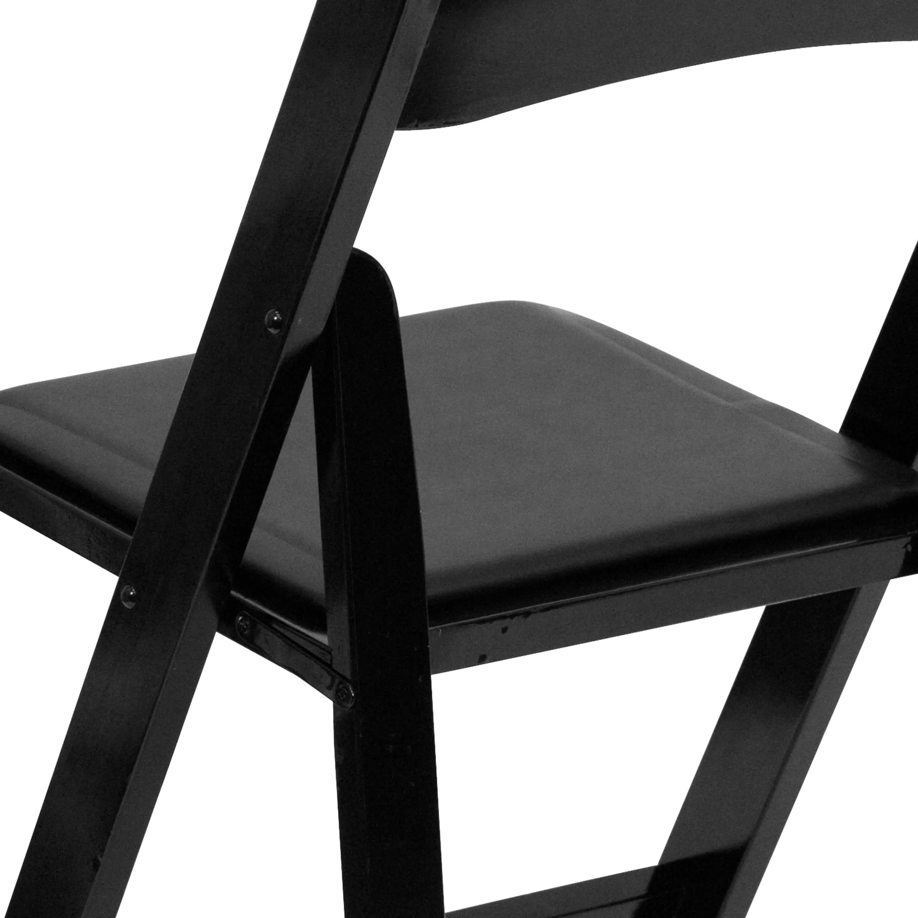 HERCULES Series Wood Folding Chair with Vinyl Padded Seat