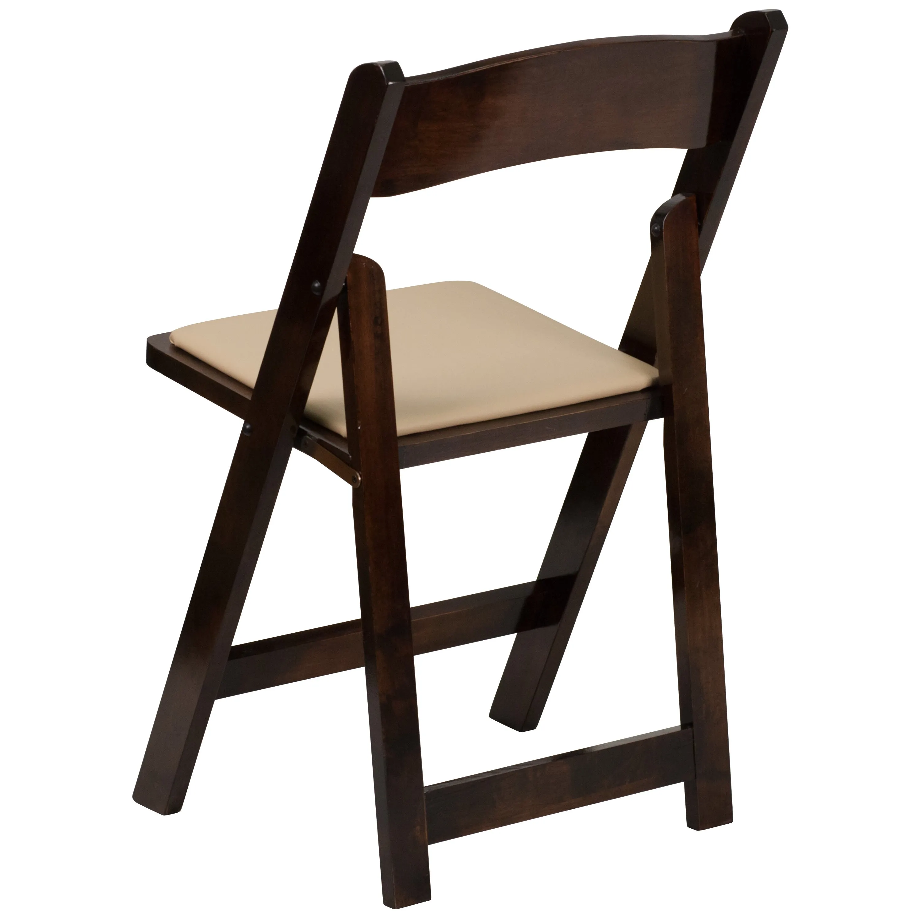 HERCULES Series Wood Folding Chair with Vinyl Padded Seat