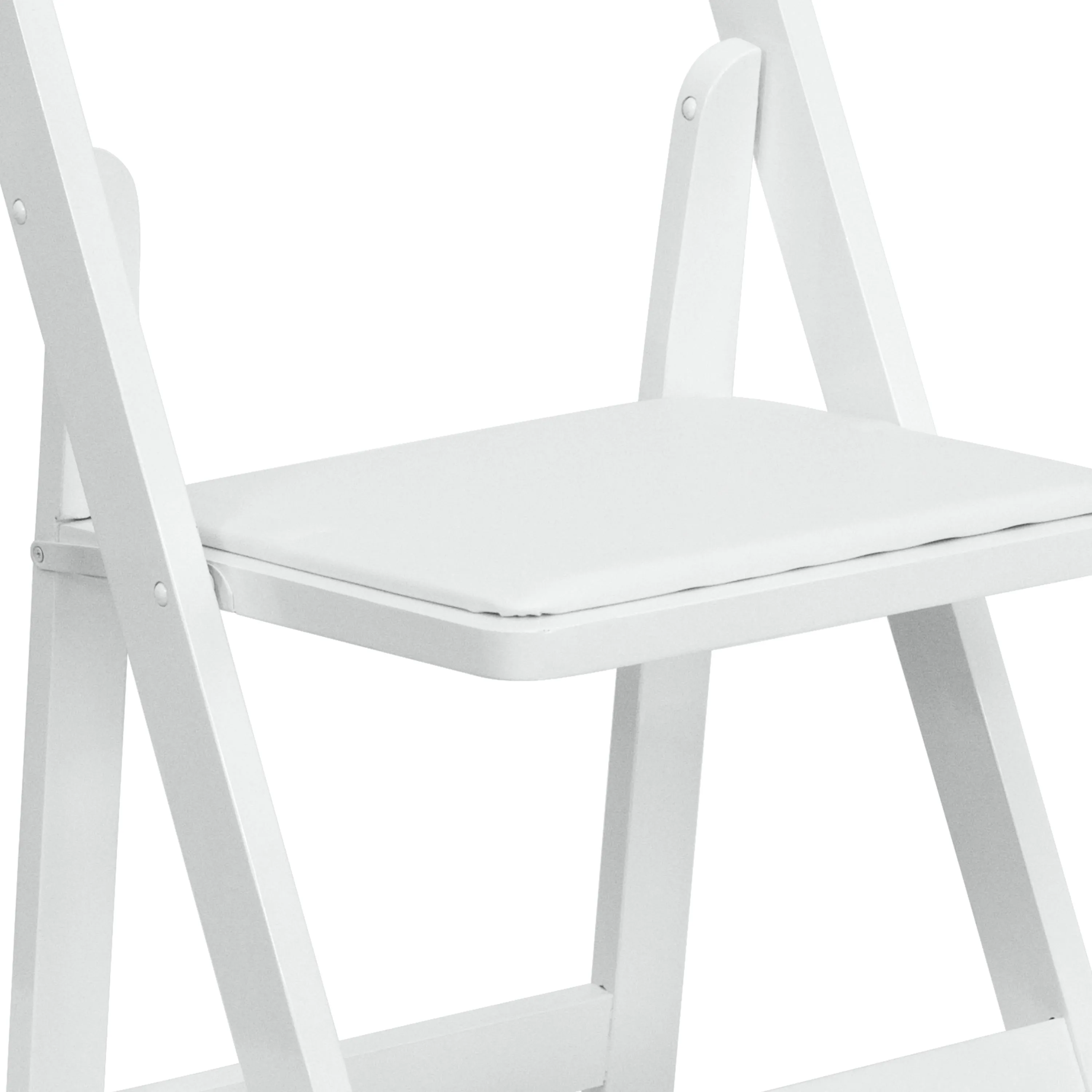 HERCULES Series Wood Folding Chair with Vinyl Padded Seat