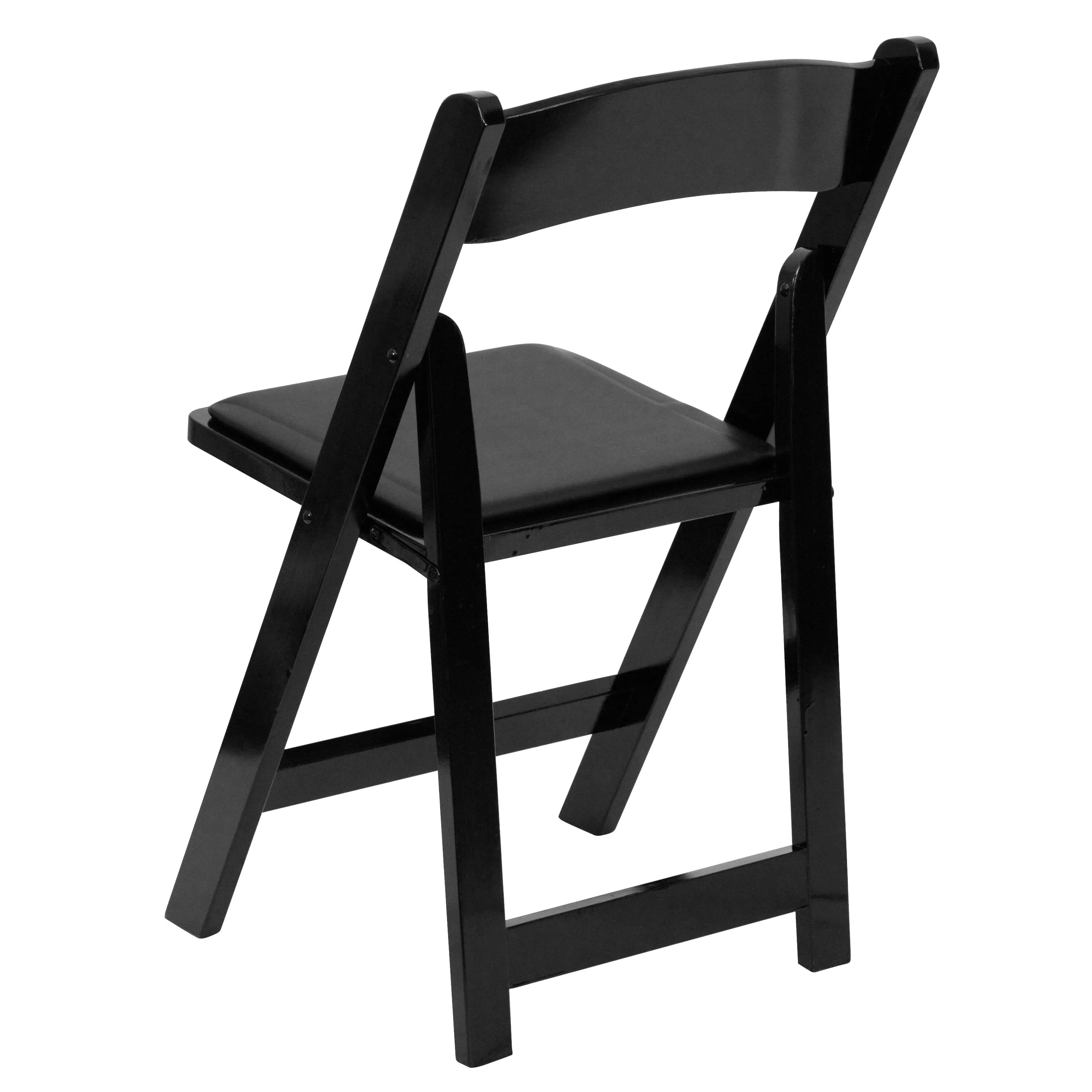 HERCULES Series Wood Folding Chair with Vinyl Padded Seat